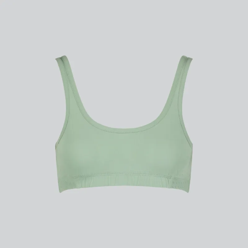 Semi-Sheer Scoop Soft Bra in Duck Egg Green made by KENT