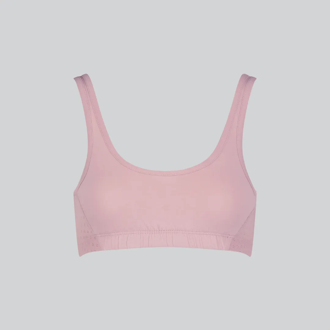 Semi-Sheer Scoop Soft Bra in Blossom Pink sold by KENT