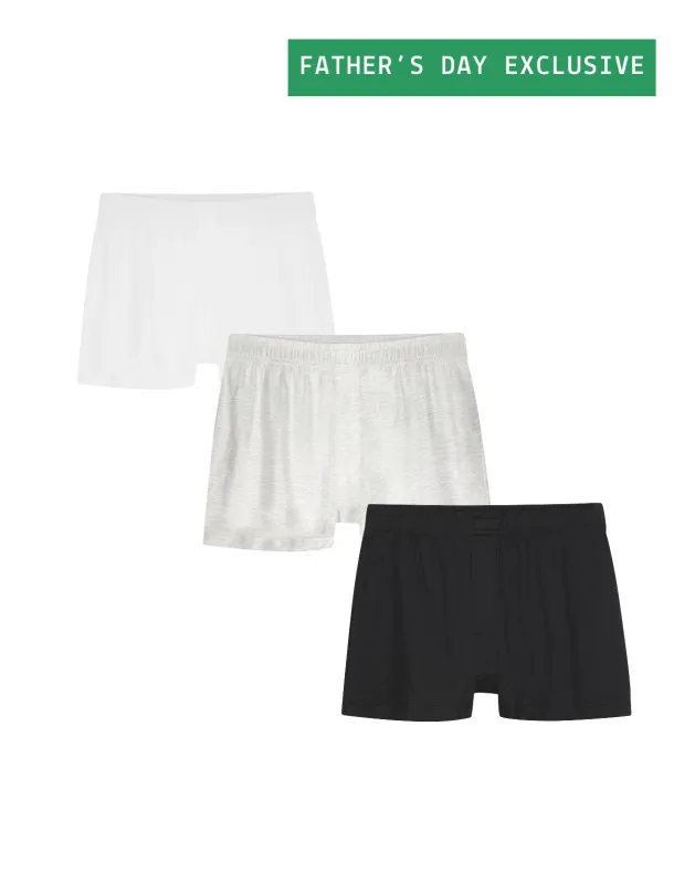 Men's Breather Brief Trio - Cloud/Charcoal/Gray made by KENT