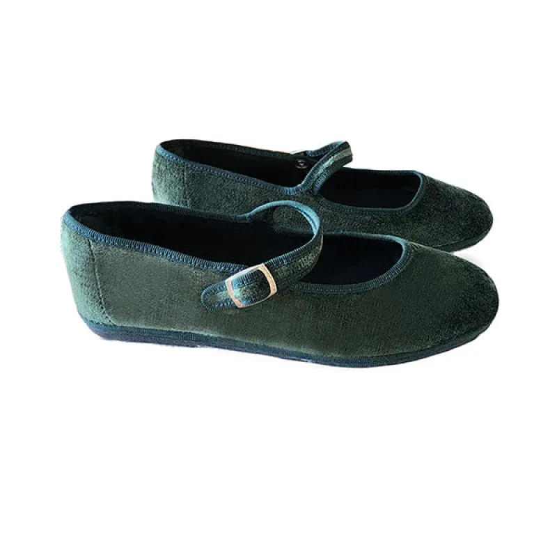 Ginger - Mary Jane Verde Seta sold by Mar Soreli