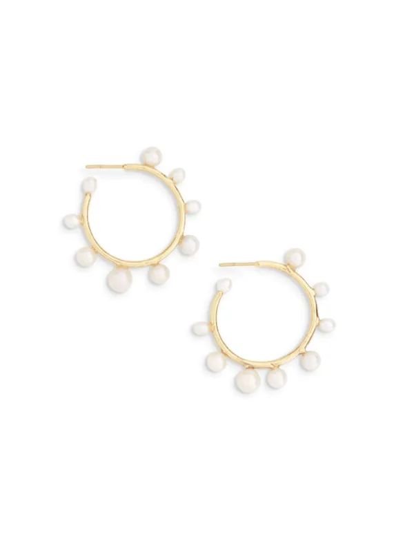 Pearl Hoops | Medium sold by Modatrova