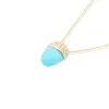 Found Cap Pendant Necklace - Turquoise & Brown Diamond sold by Modatrova