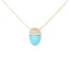 Found Cap Pendant Necklace - Turquoise & Brown Diamond sold by Modatrova