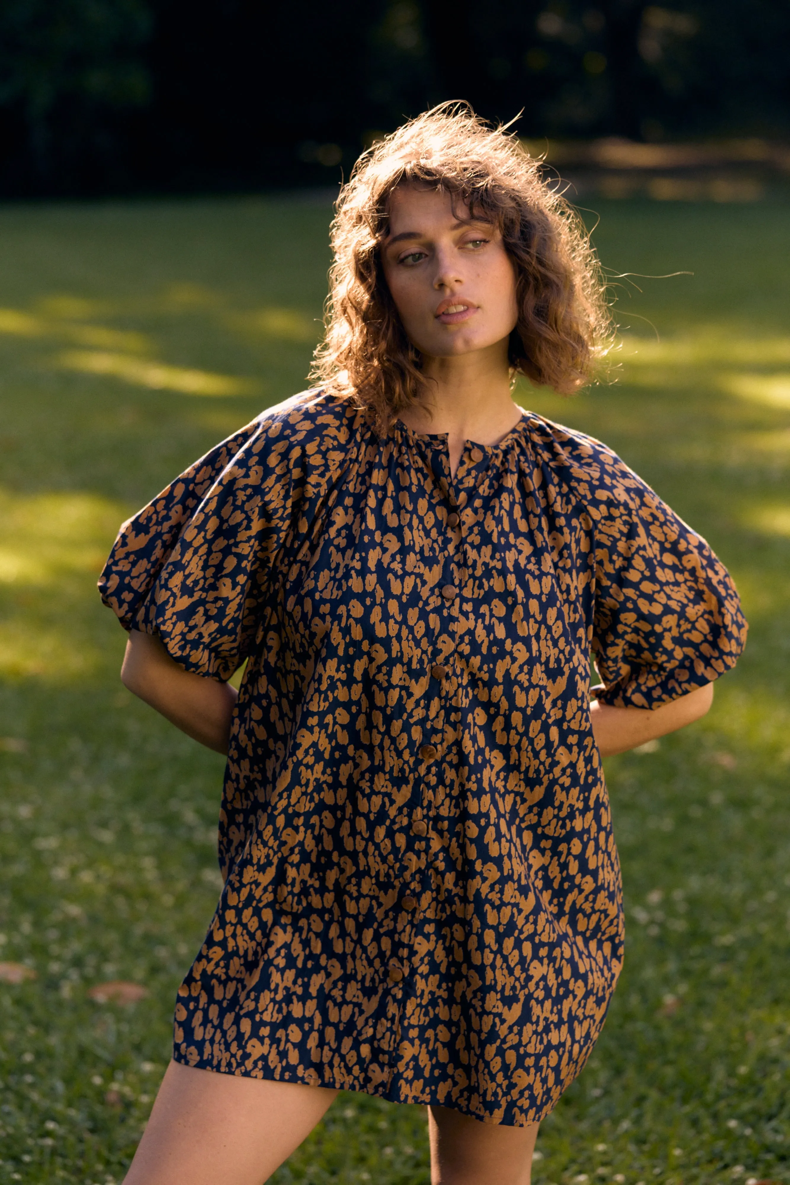 Frannie Dress - Spotted Camel sold by Modatrova