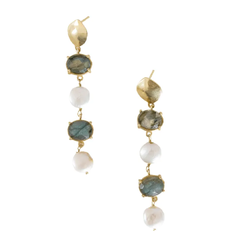 Mimi Earring |  Labradorite sold by Modatrova