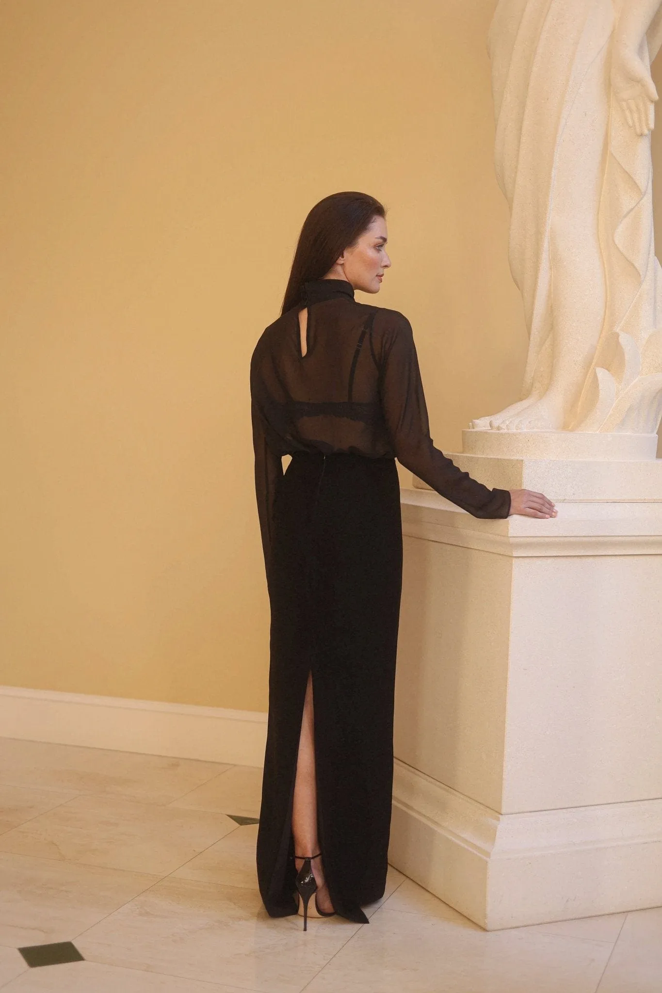 Anastasia Black Tube Maxi Skirt sold by Modatrova product image thumbnail 2