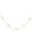 Found Cabochon Station Necklace - Rainbow Moonstone & Diamond sold by Modatrova