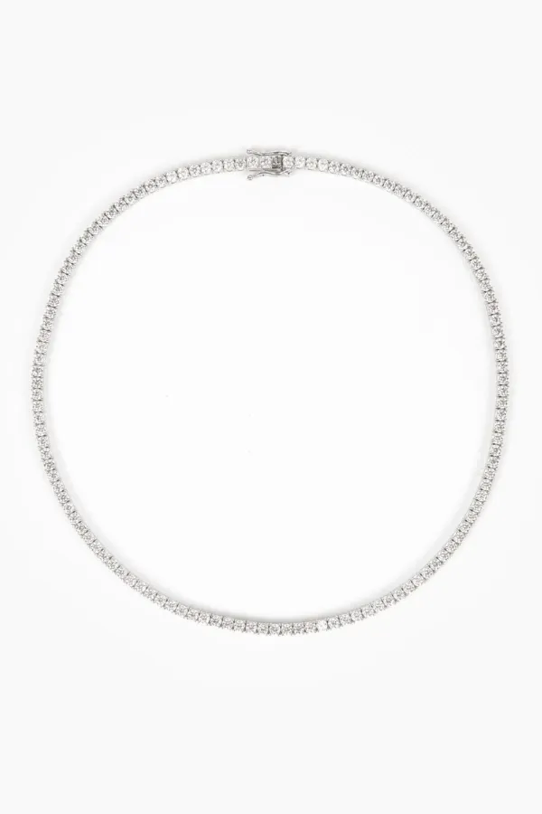 Mae 3mm Round Tennis Necklace sold by Modatrova