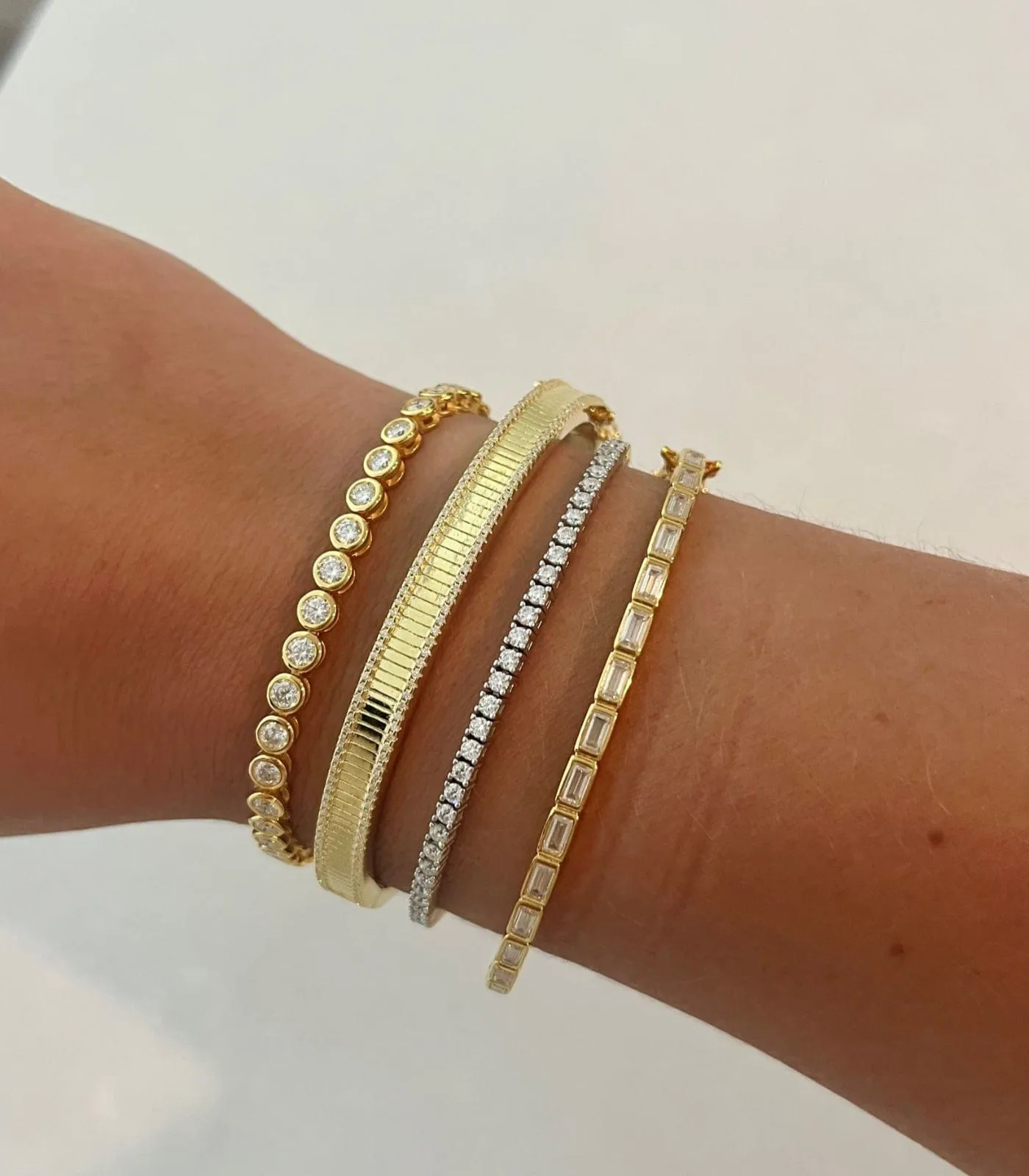 Mae 2mm Round Tennis Bracelet sold by Modatrova product image thumbnail 3