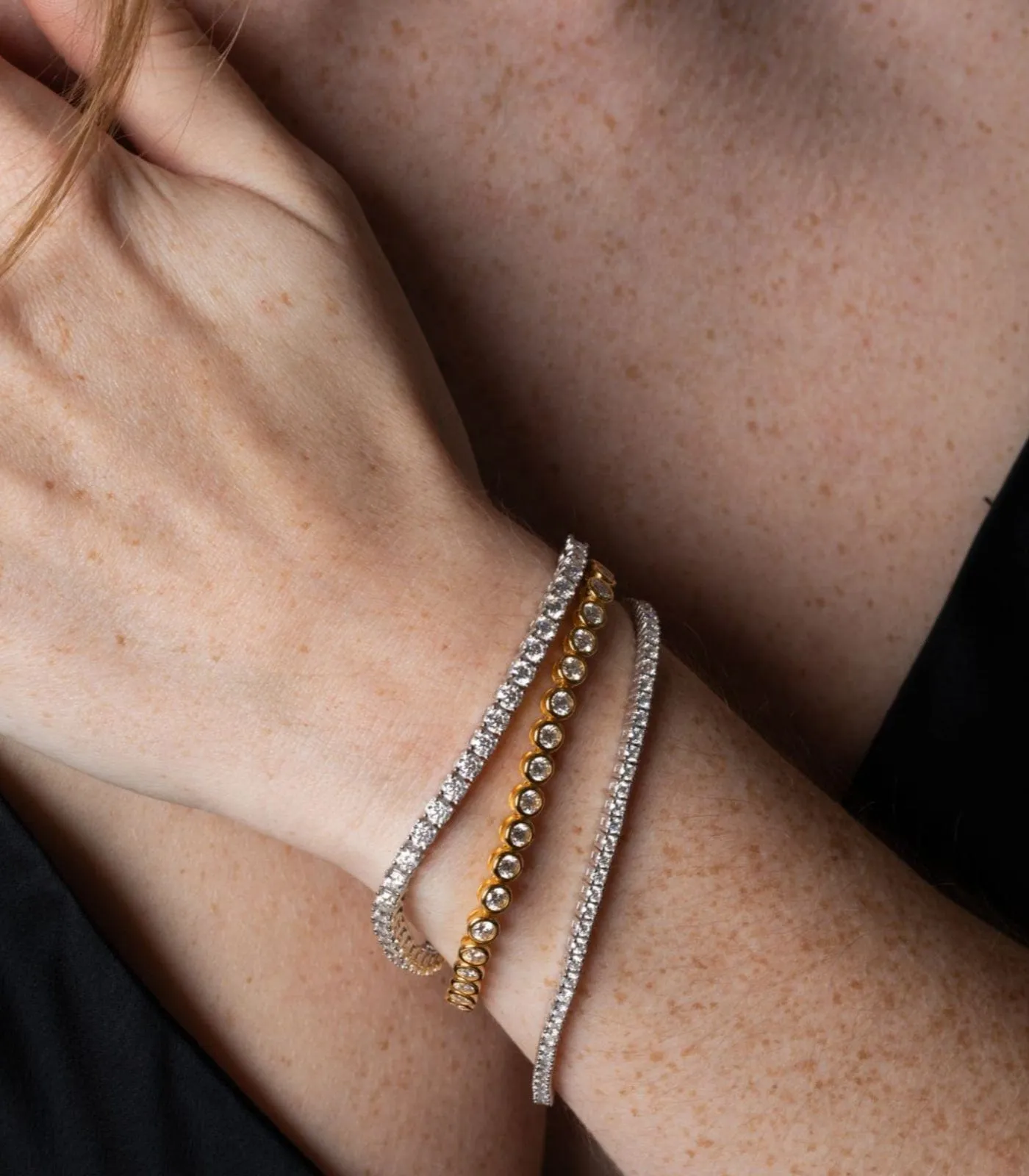 Mae 2mm Round Tennis Bracelet sold by Modatrova product image thumbnail 2