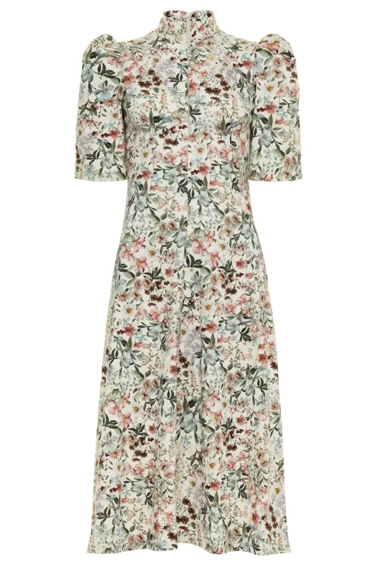 Esther Dress / Vintage White Floral Cotton sold by Modatrova