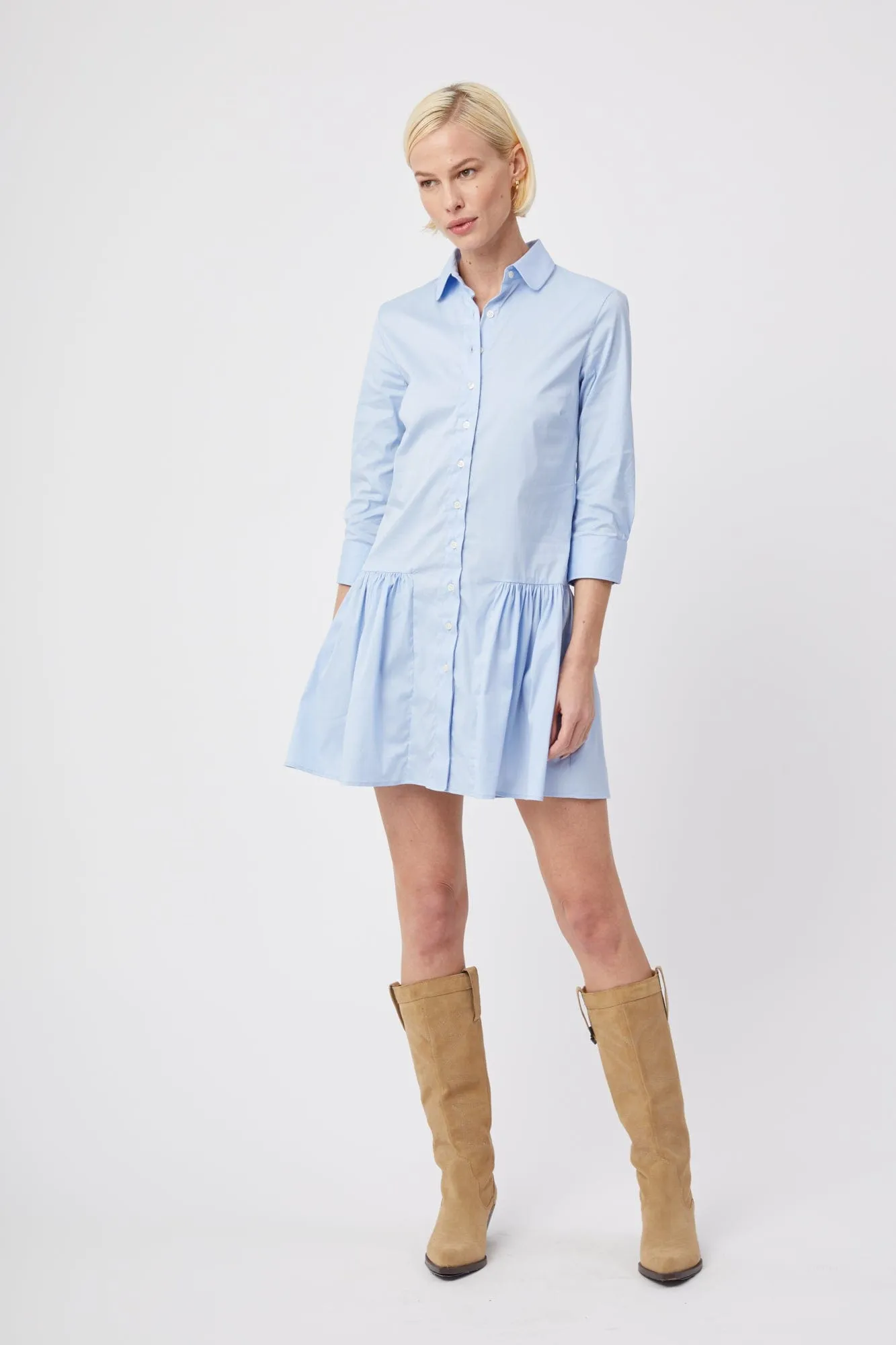 The Drop Waist Shirt Dress sold by Modatrova product image thumbnail 2