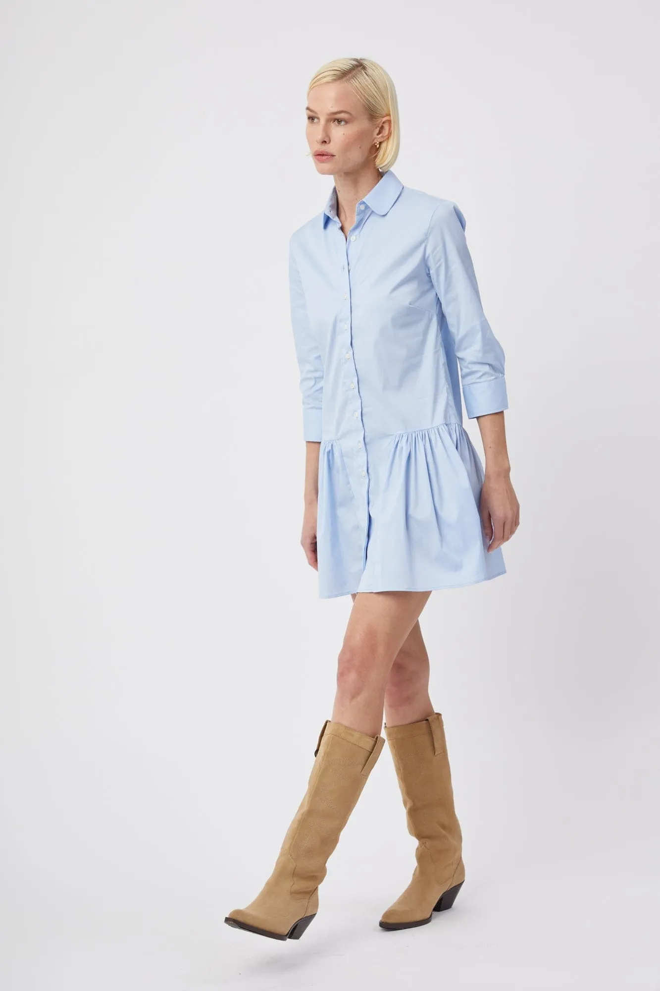 The Drop Waist Shirt Dress sold by Modatrova product image thumbnail 4