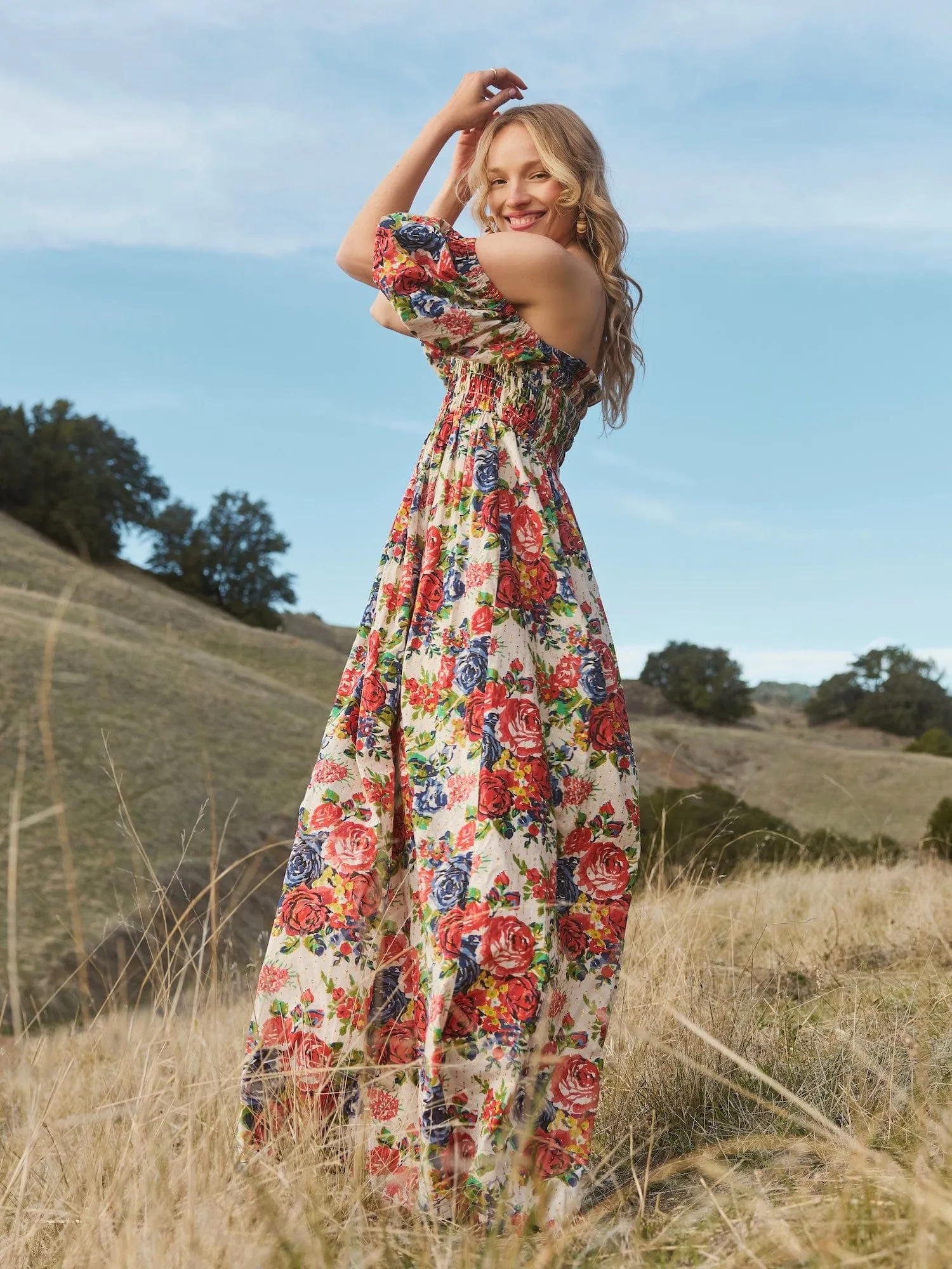 Aurora Puff Sleeve Maxi Dress sold by Modatrova product image thumbnail 5