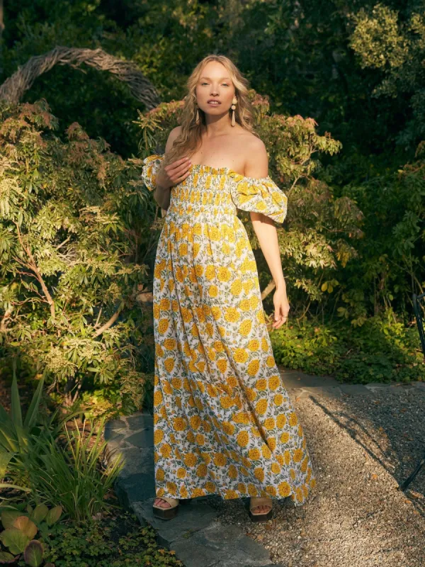 Aurora Puff Sleeve Maxi Dress sold by Modatrova