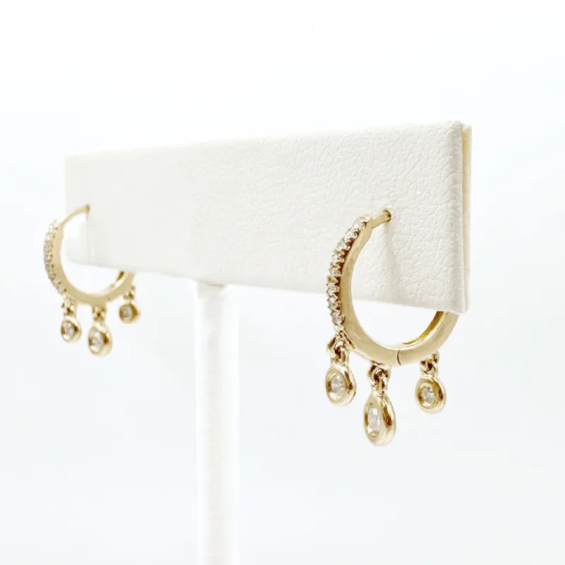 Dangle Diamond Huggies sold by Modatrova