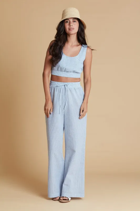 September Pant in Blue Stripe sold by Modatrova