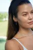 Bezel Chain Earring sold by Modatrova