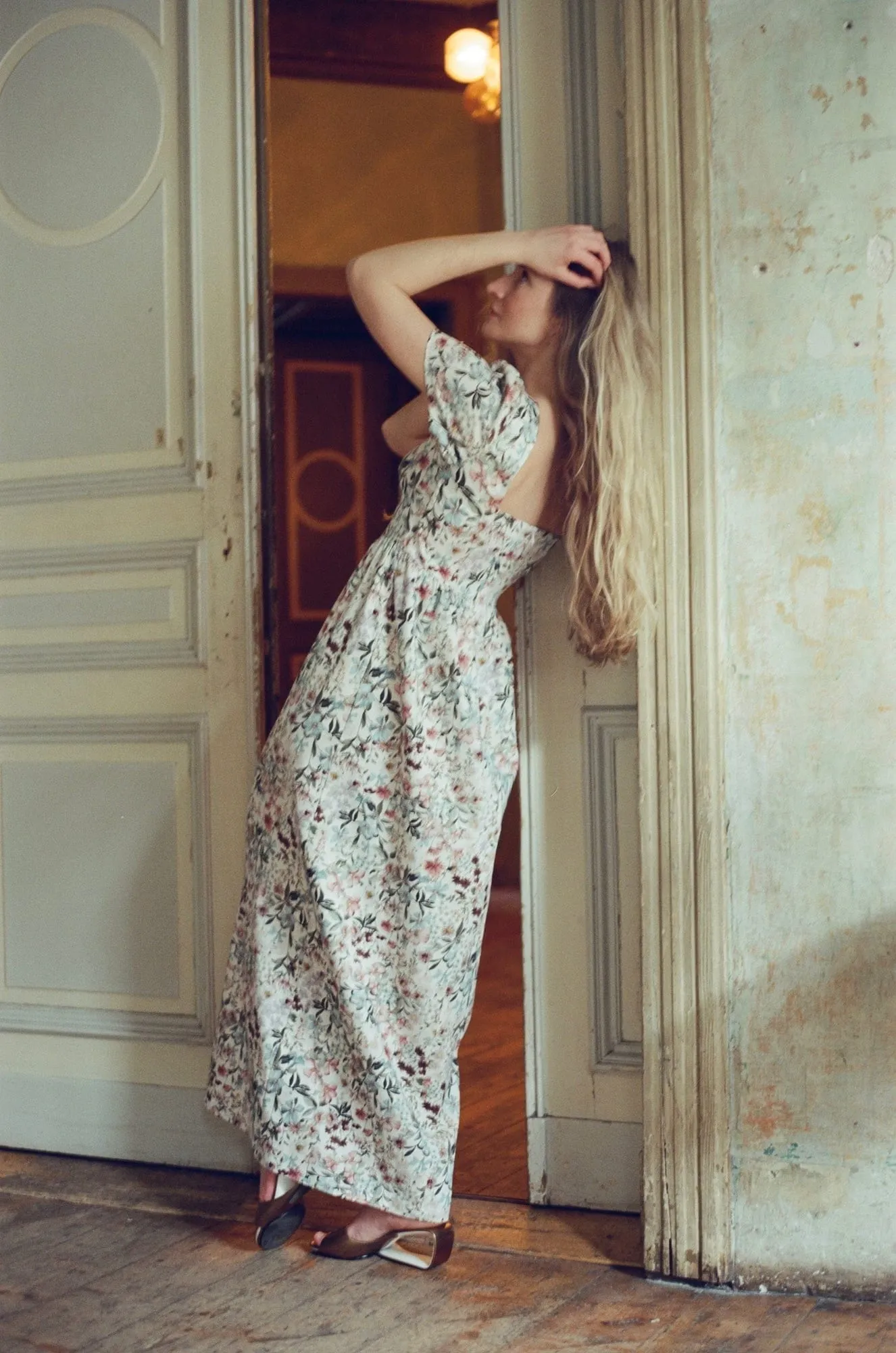 Poppy Maxi Dress / Vintage White Floral Cotton sold by Modatrova product image thumbnail 2