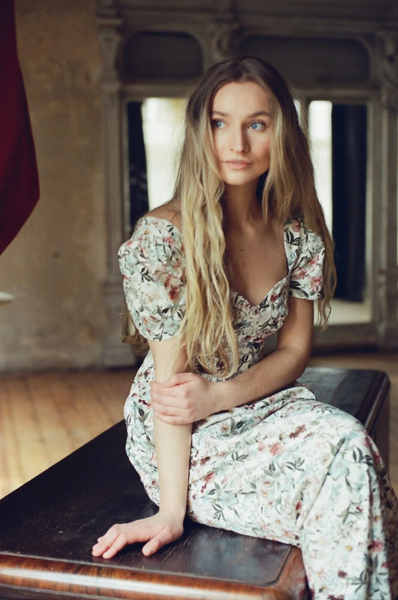 Poppy Maxi Dress / Vintage White Floral Cotton sold by Modatrova product image thumbnail 3