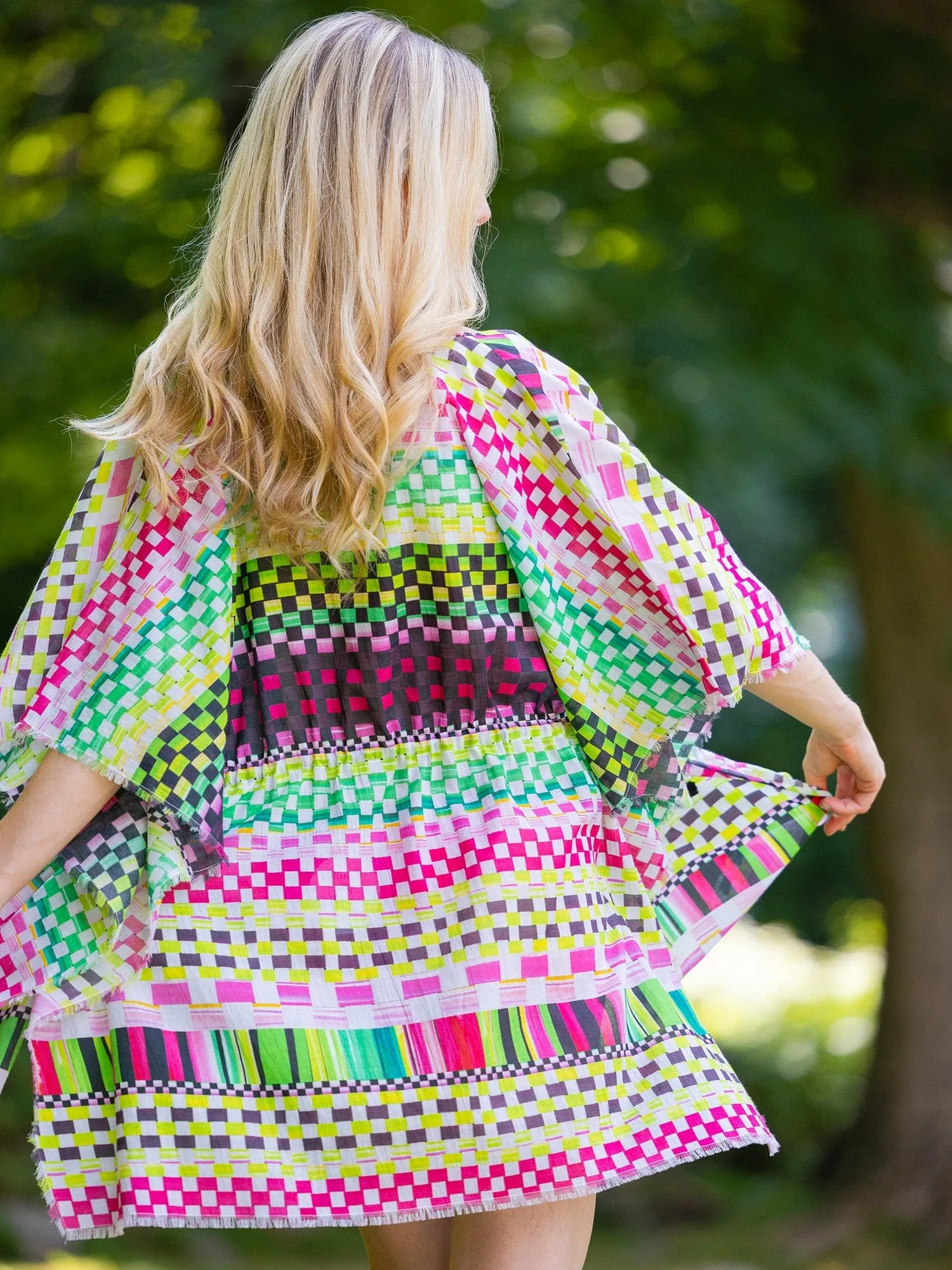 Tropical Geo Open Caftan sold by Modatrova product image thumbnail 5