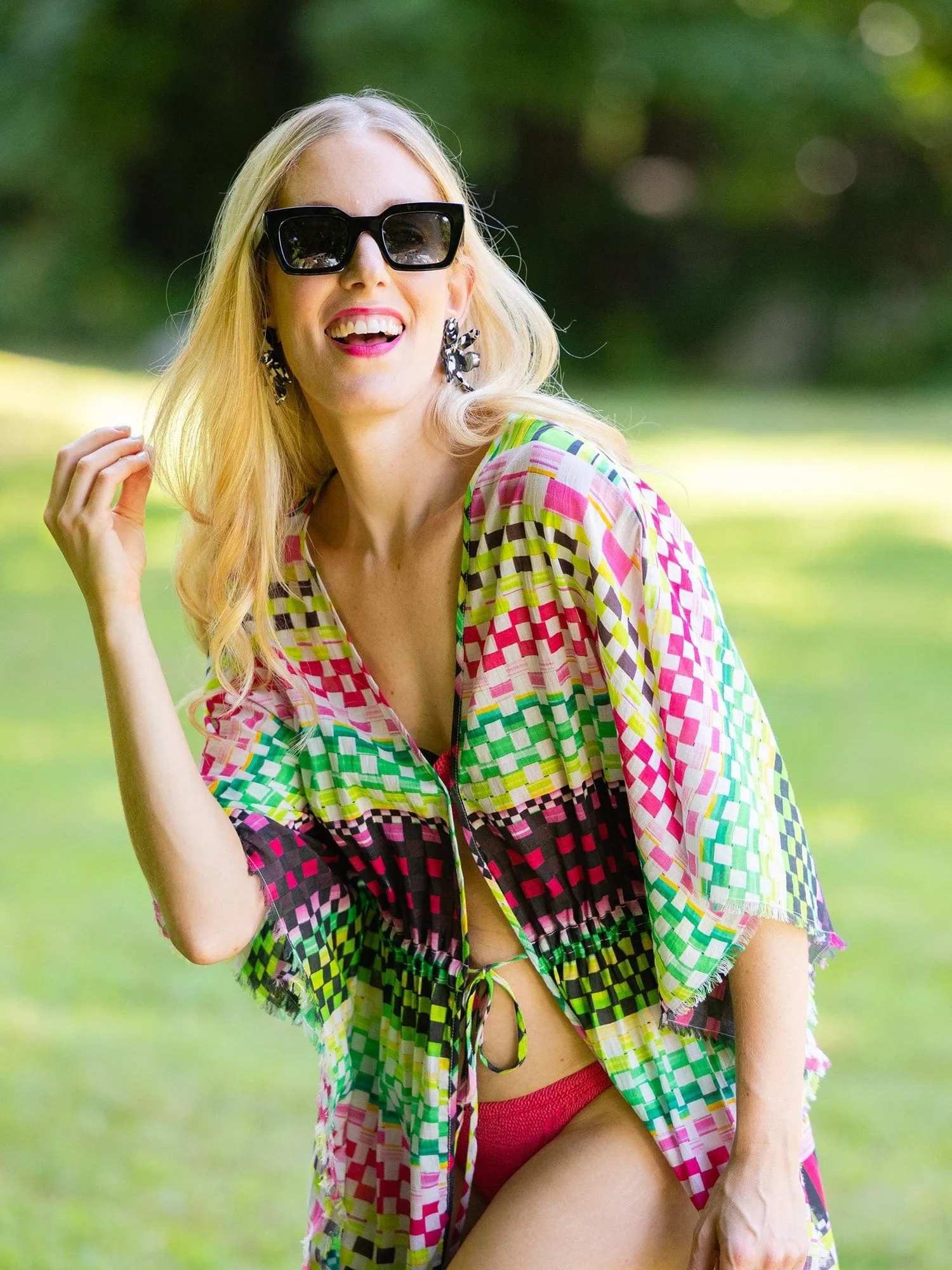 Tropical Geo Open Caftan sold by Modatrova product image thumbnail 4