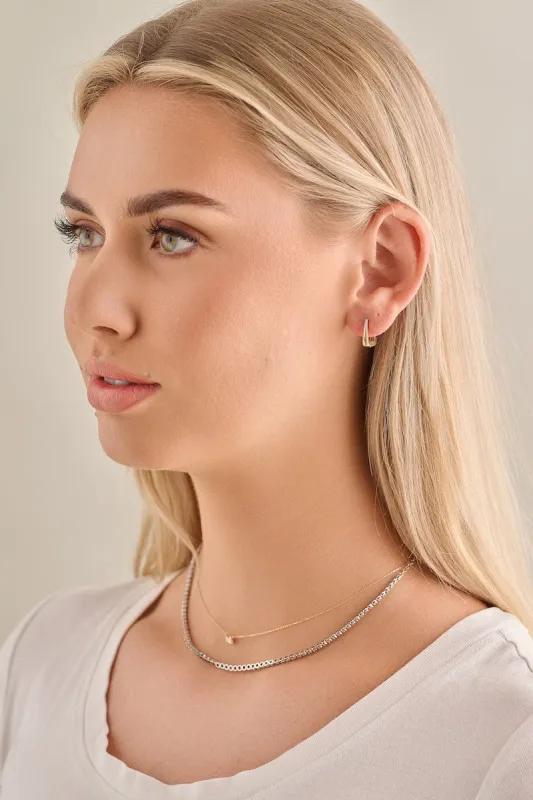 Tapered Hoop Earrings sold by Modatrova