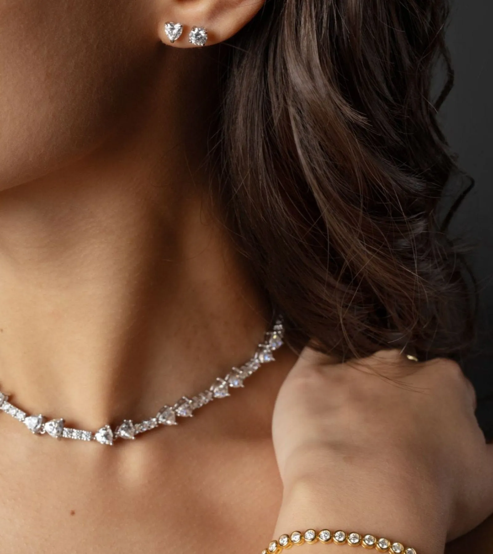 Maude Tennis Necklace sold by Modatrova product image thumbnail 3