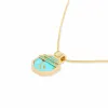 Spark Octagon Pendant Necklace - Turquoise & Emerald sold by Modatrova