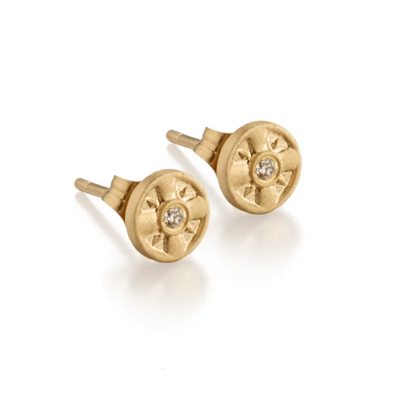 Eye of the Sun Diamond Stud sold by Modatrova