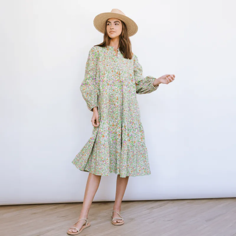 Key Lime Flower Anna Dress sold by Modatrova