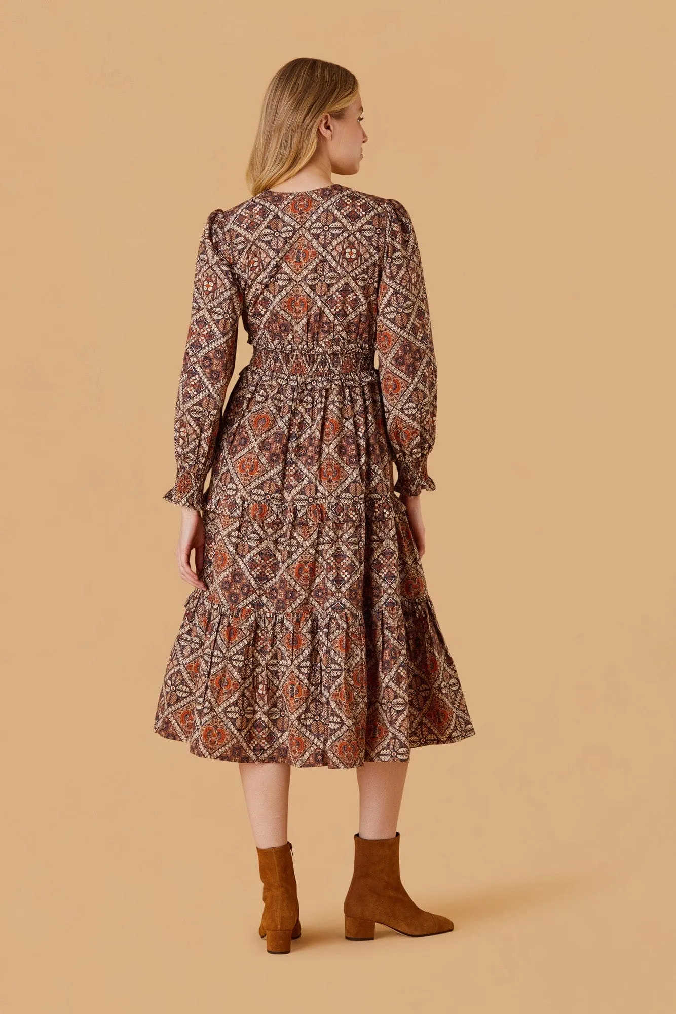 Sloan Dress - Chai Medallion sold by Modatrova product image thumbnail 4