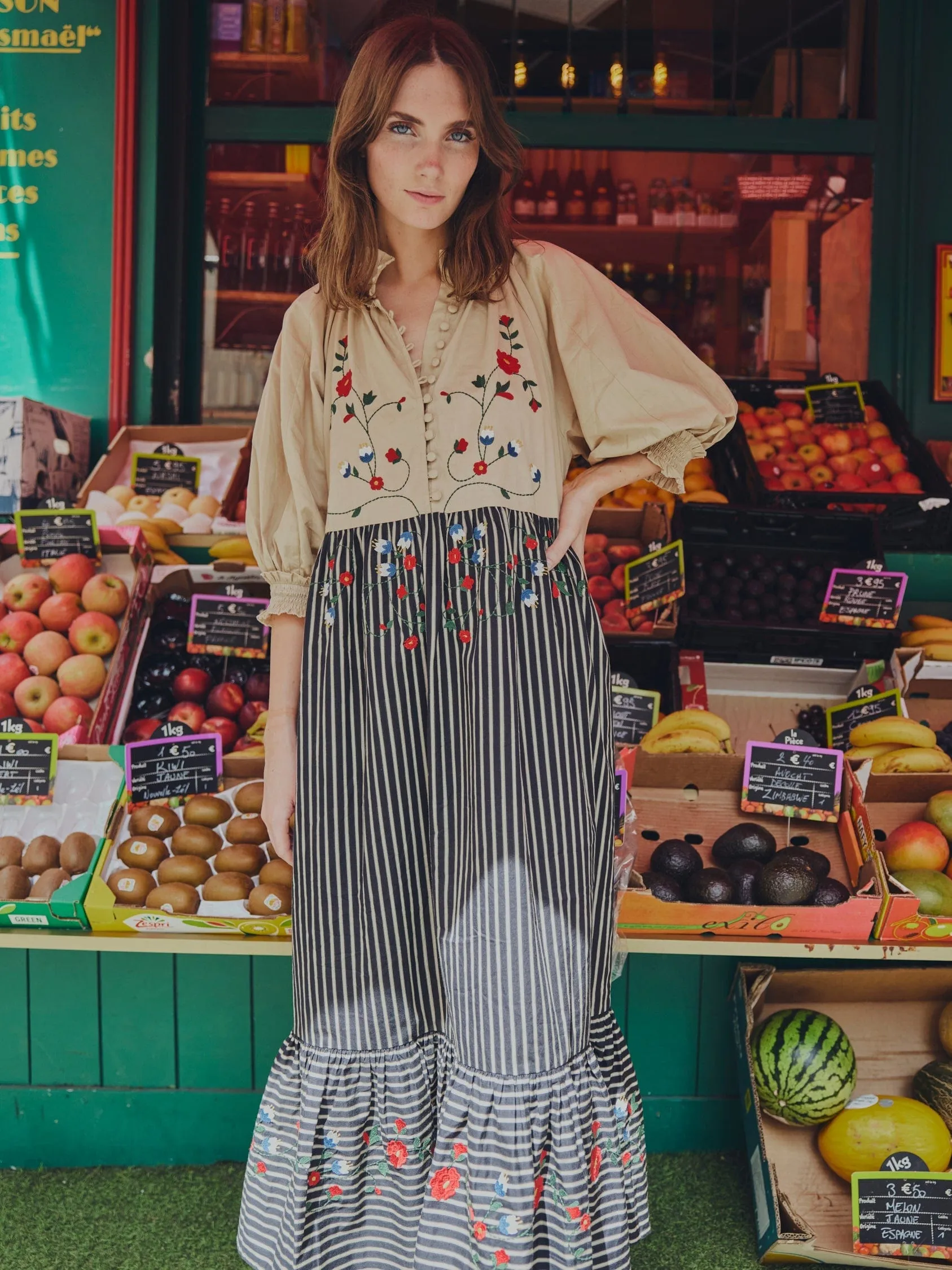 Eliza Embroidered Maxi Dress sold by Modatrova product image thumbnail 4