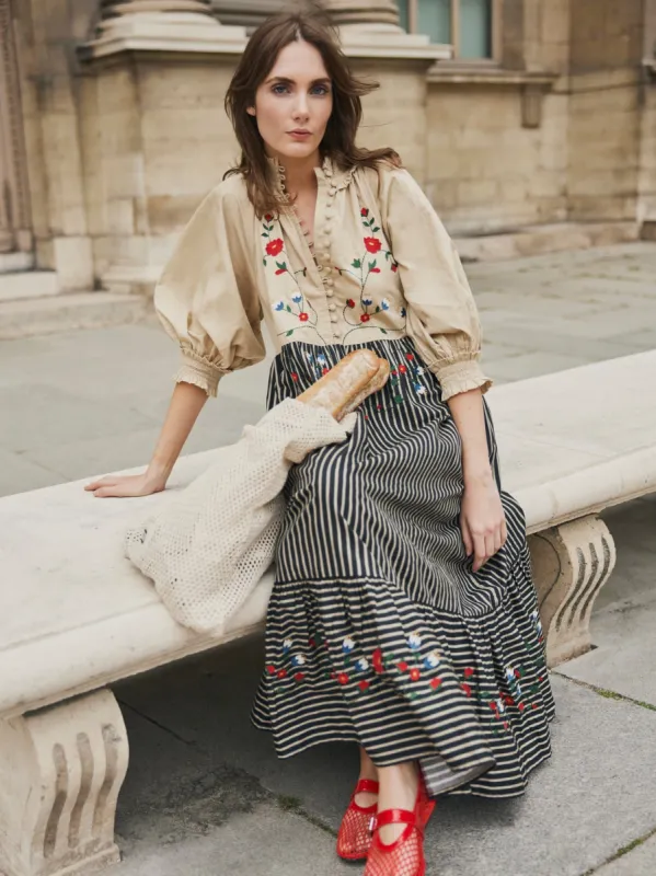 Eliza Embroidered Maxi Dress sold by Modatrova