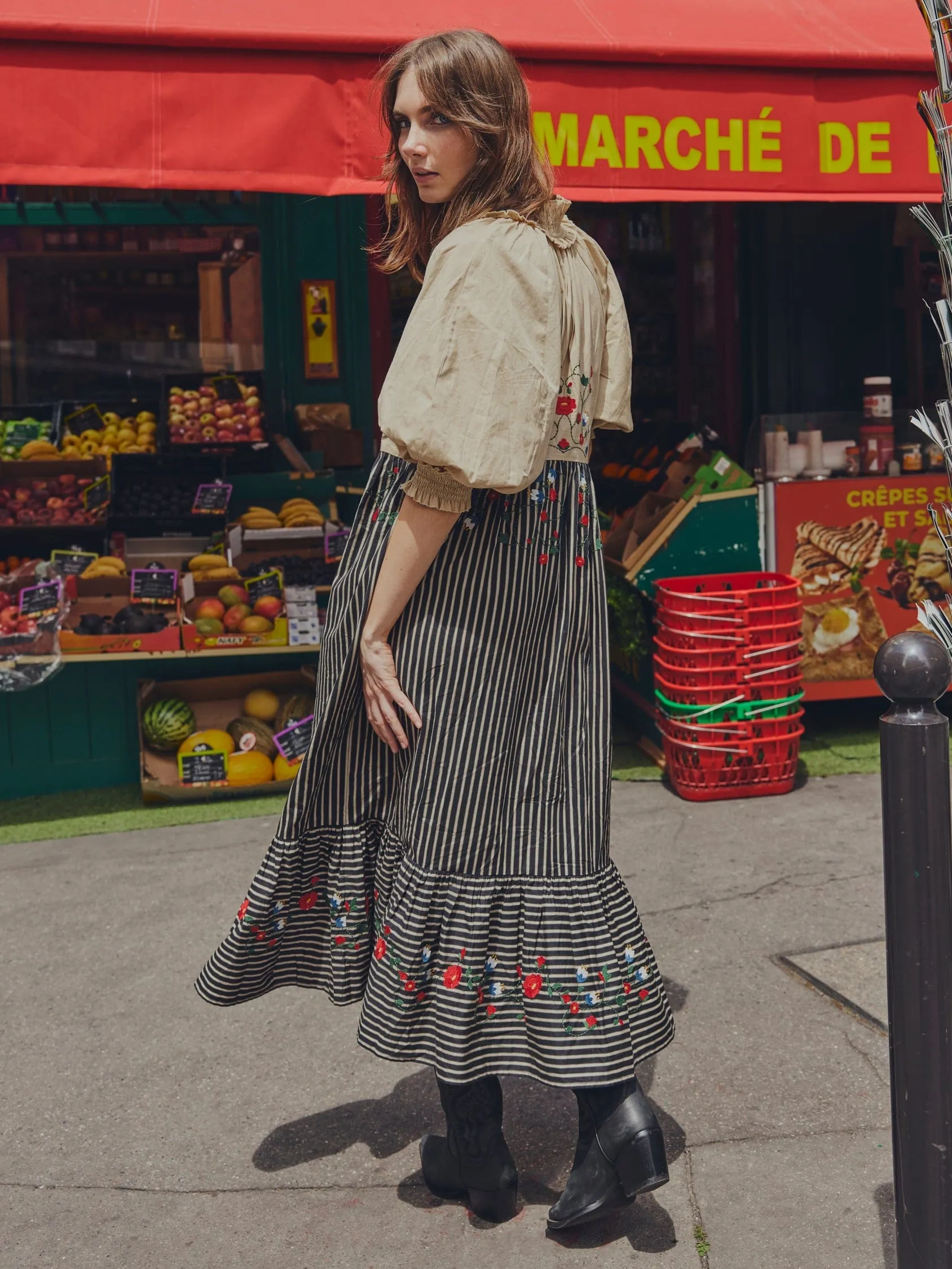 Eliza Embroidered Maxi Dress sold by Modatrova product image thumbnail 5