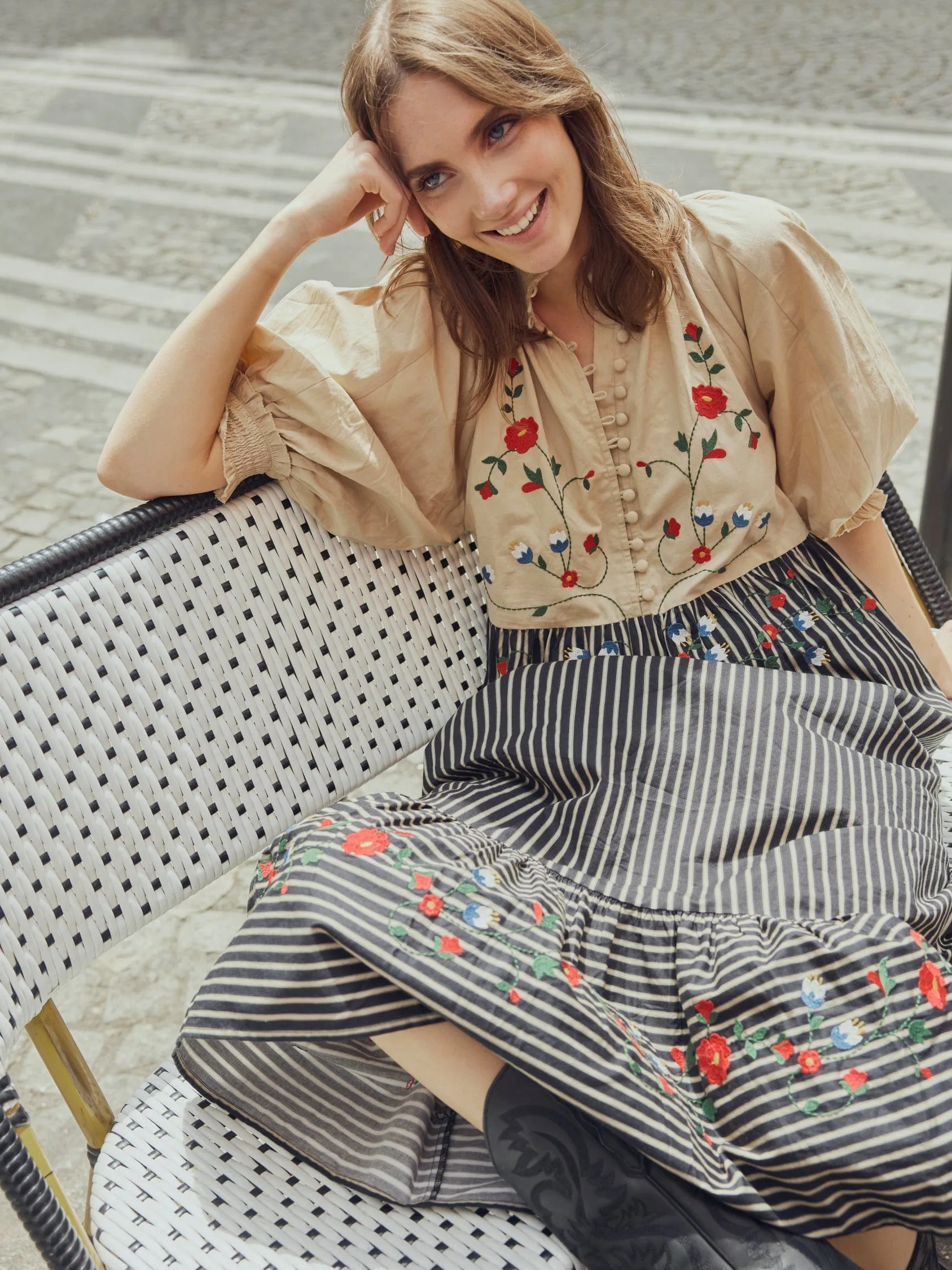 Eliza Embroidered Maxi Dress sold by Modatrova product image thumbnail 2