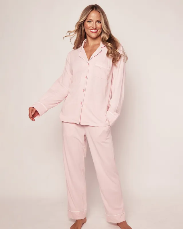 Women's Pima Pajama Set in Pink sold by Modatrova