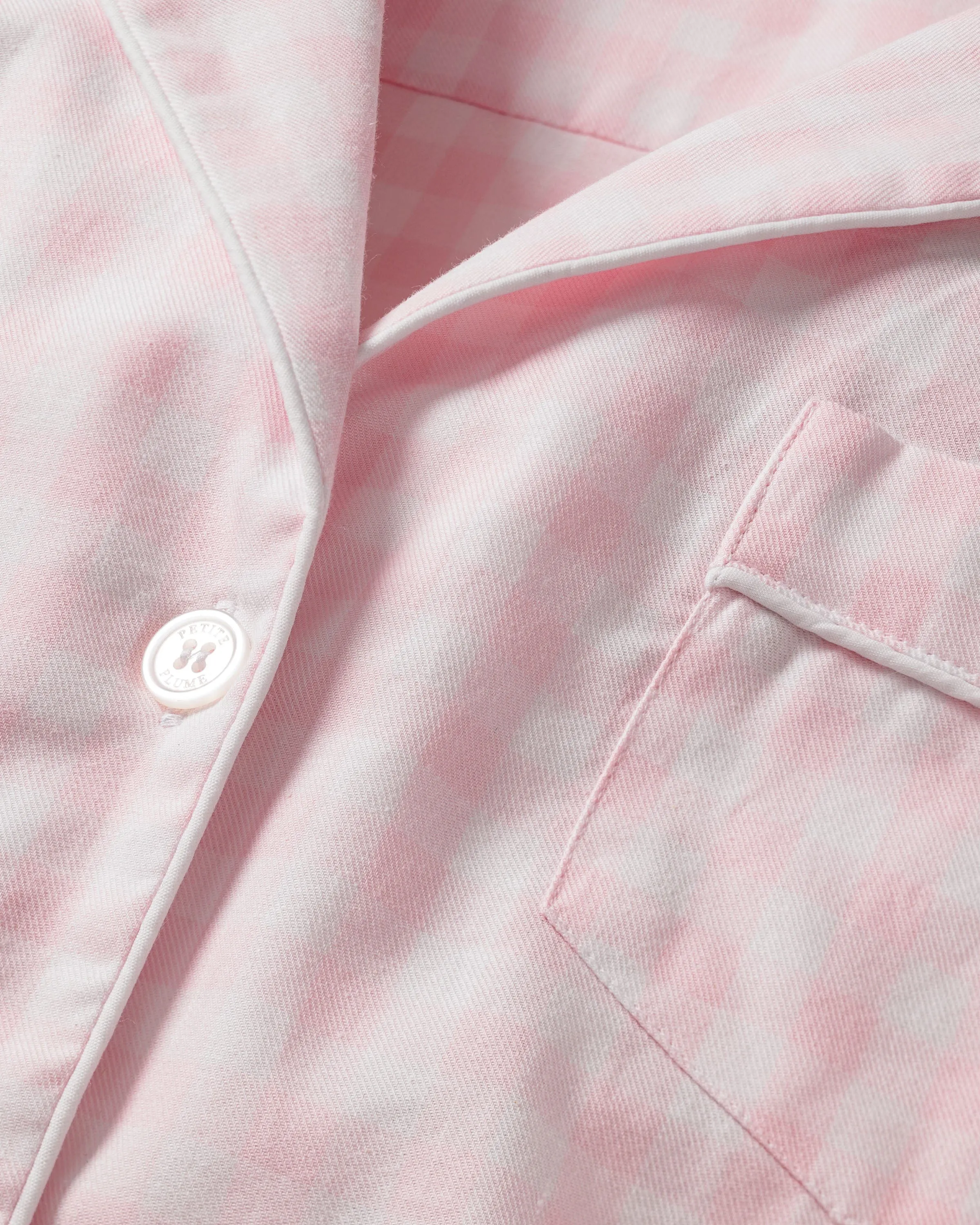 Women's Twill Pajama Set in Pink Gingham sold by Modatrova product image thumbnail 4