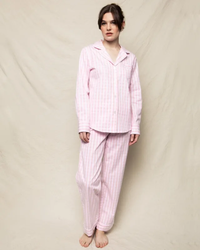 Women's Twill Pajama Set in Pink Gingham made by Modatrova