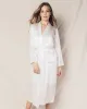 Women's Silk Long Robe in White sold by Modatrova