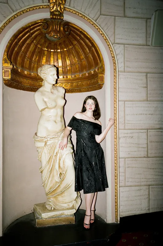 Charlotte Floral Brocade Midi Dress sold by Modatrova