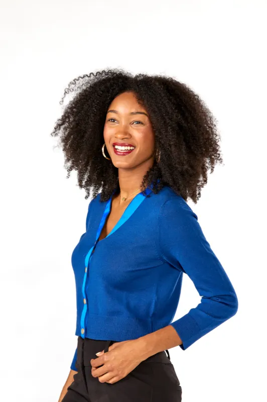 The Chloe Blue Cardigan sold by Modatrova