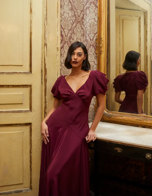 Amara Gown Mulberry sold by Modatrova