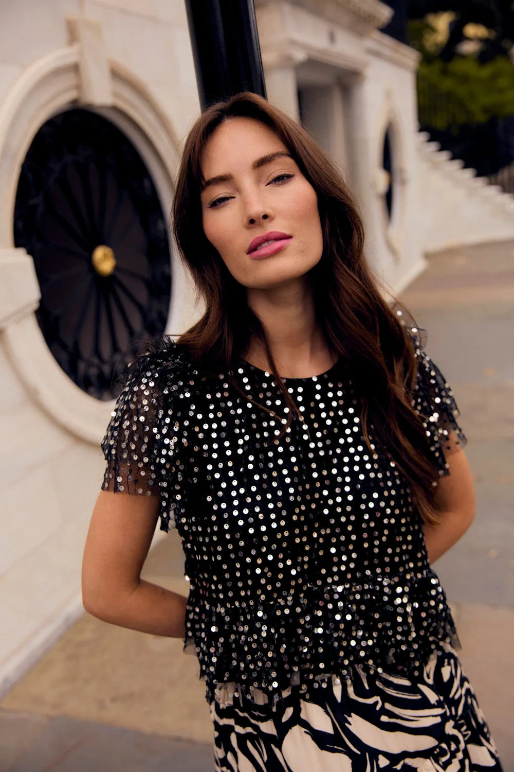 Polly Top- Sequins sold by Modatrova