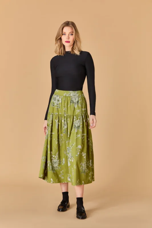 Quinn Skirt- Evergreen Bouquets sold by Modatrova