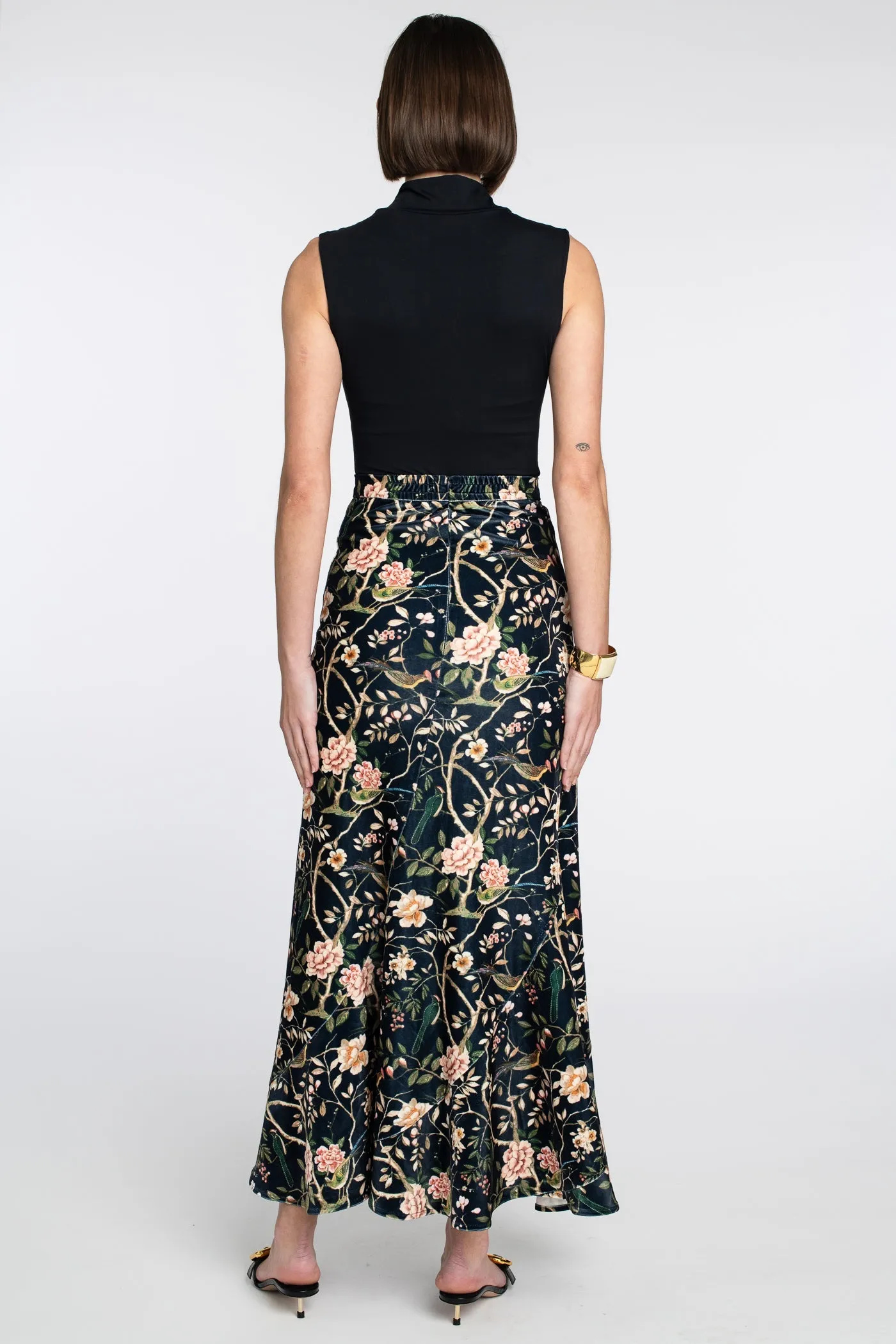 Serena Skirt in Chinoiserie Black sold by Modatrova product image thumbnail 2