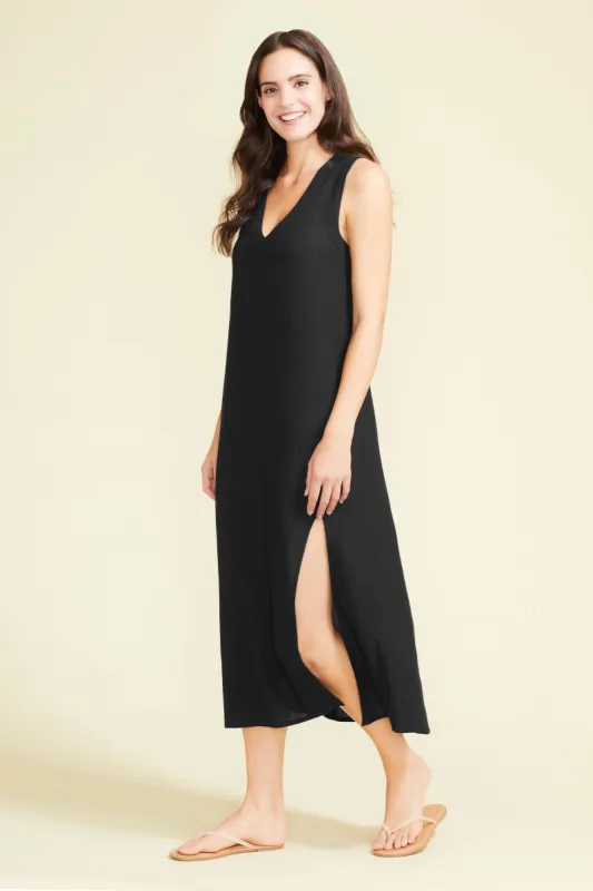 Grotta Midi Dress - Black sold by Modatrova