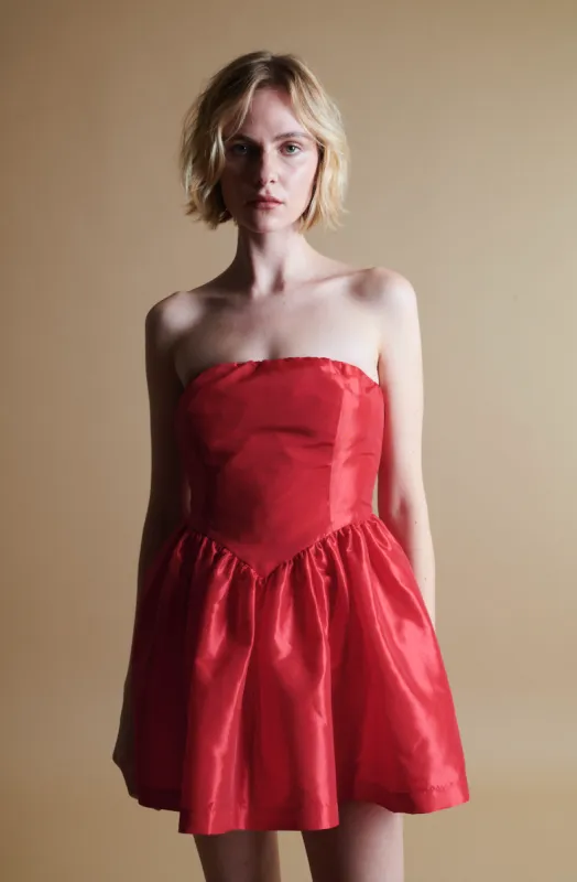 Roxanne Mini Dress in Cherry Red sold by Modatrova