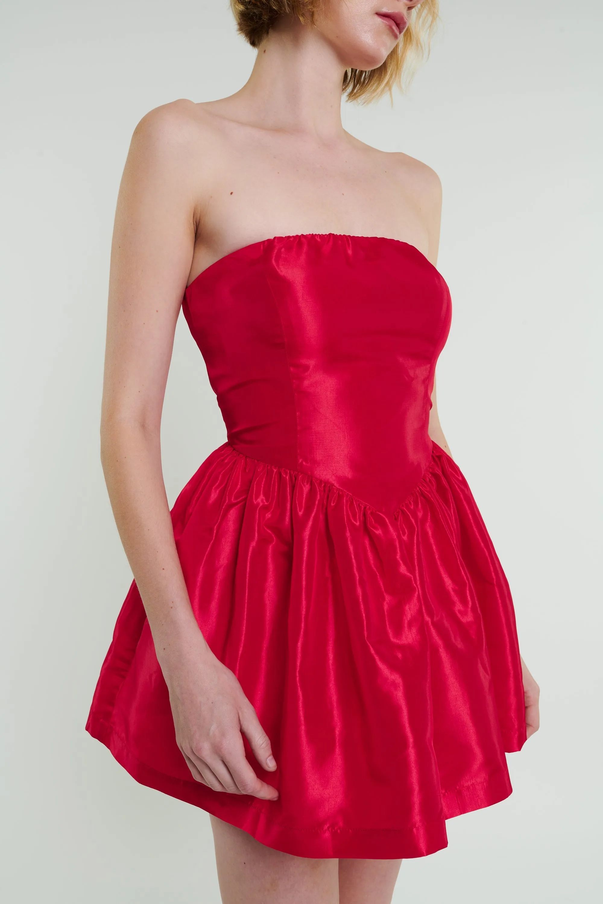 Roxanne Mini Dress in Cherry Red sold by Modatrova product image thumbnail 5