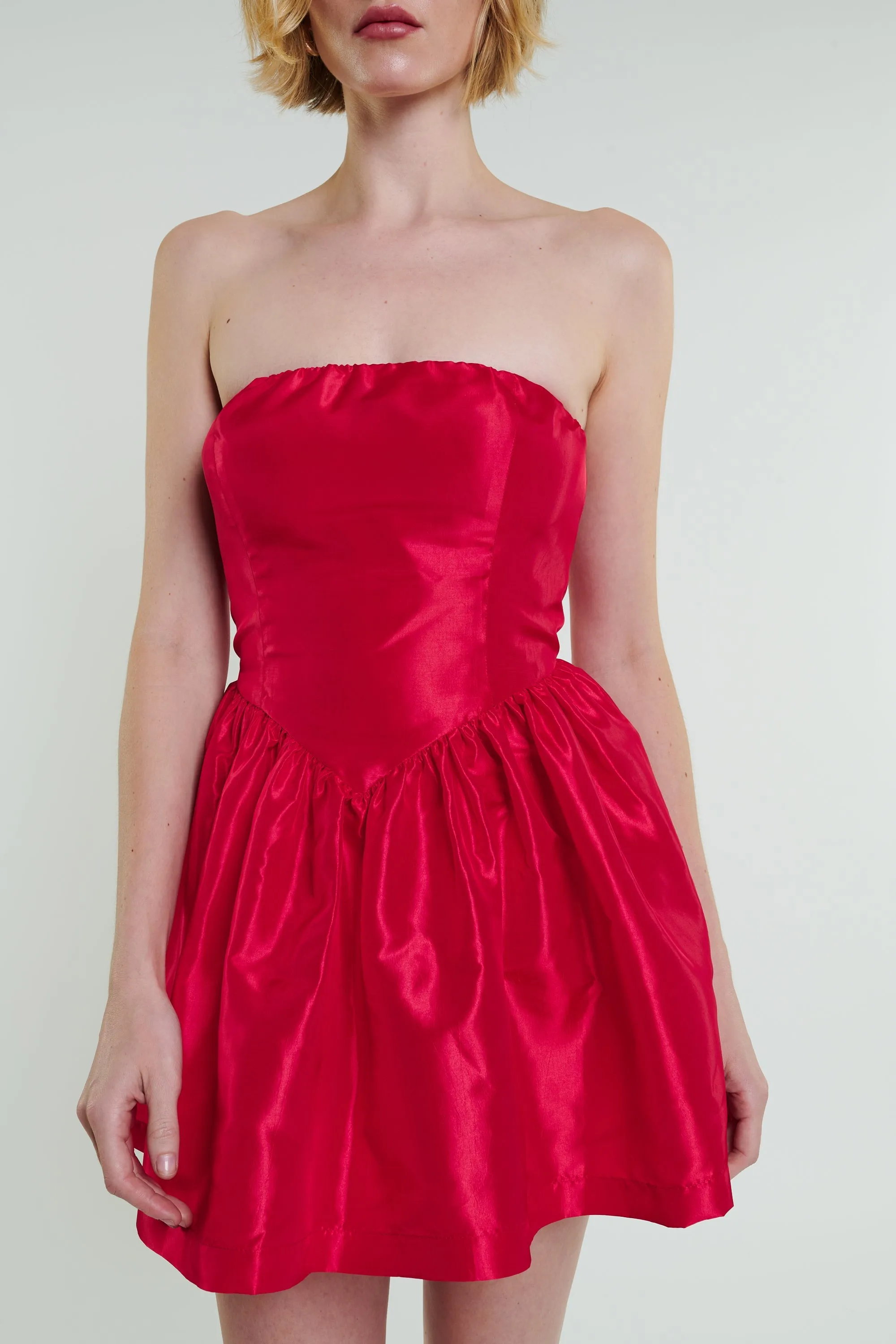 Roxanne Mini Dress in Cherry Red sold by Modatrova product image thumbnail 3
